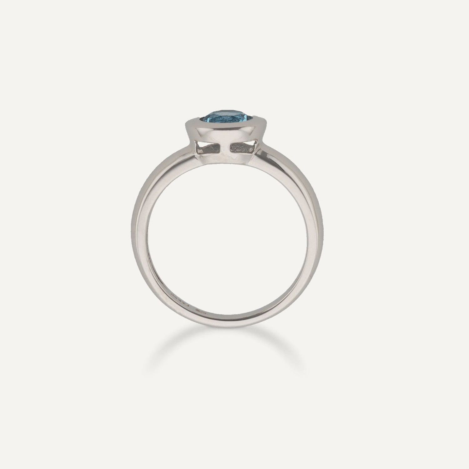 Ring Blautopas ca. 0,80 ct Silber