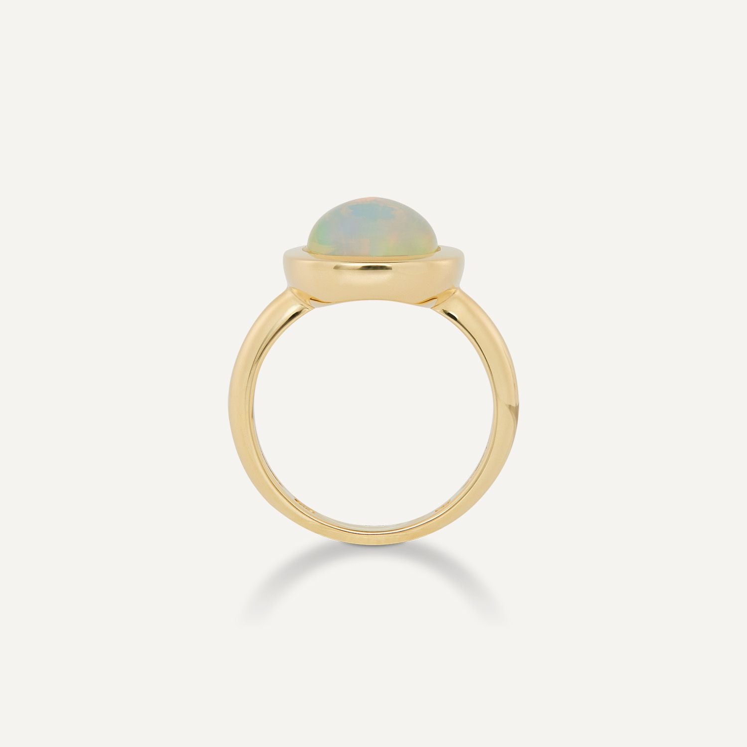 Ring Kristallopal ca. 2,90 ct Gelbgold