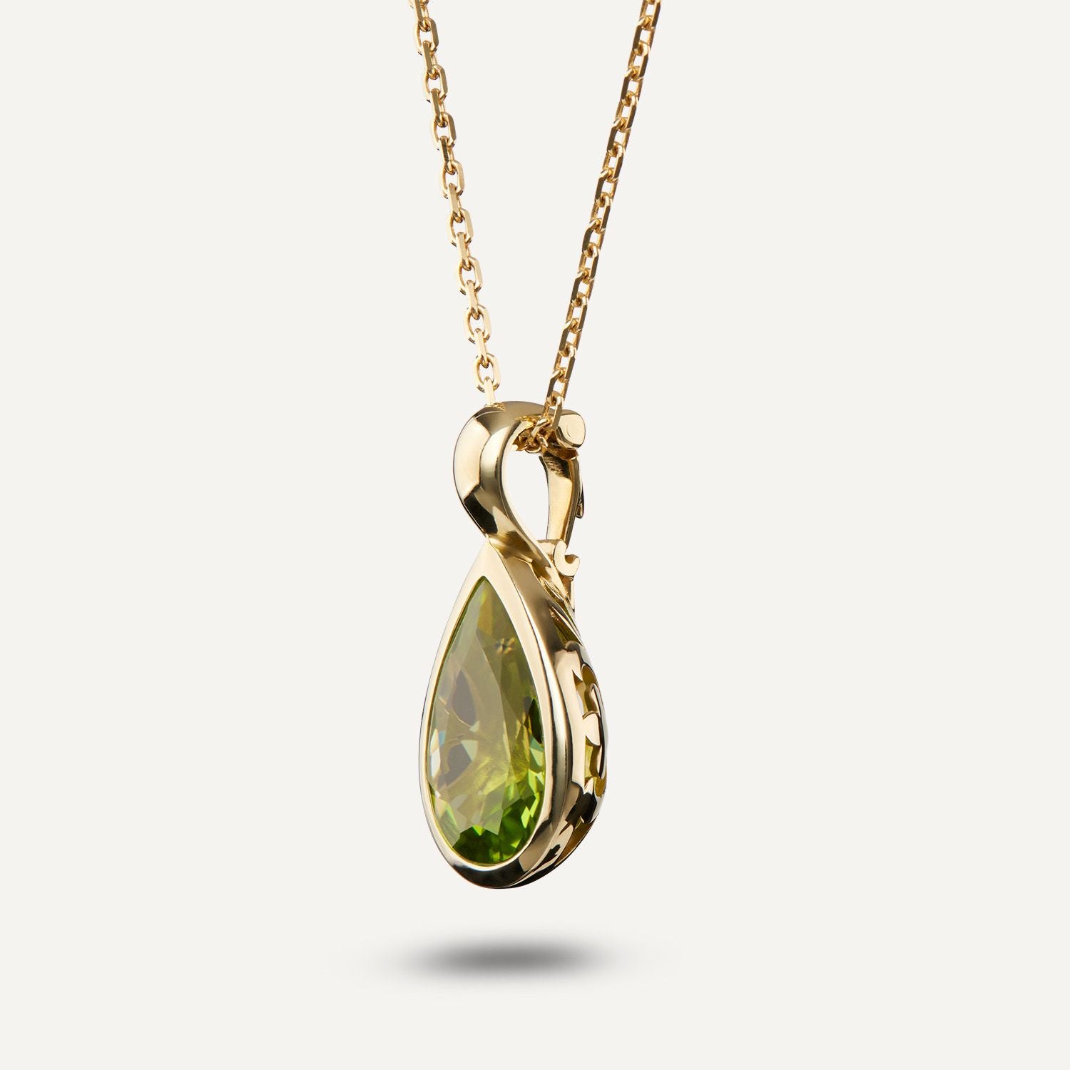 Clip-Anhänger Peridot ca. 3,10 ct Gelbgold