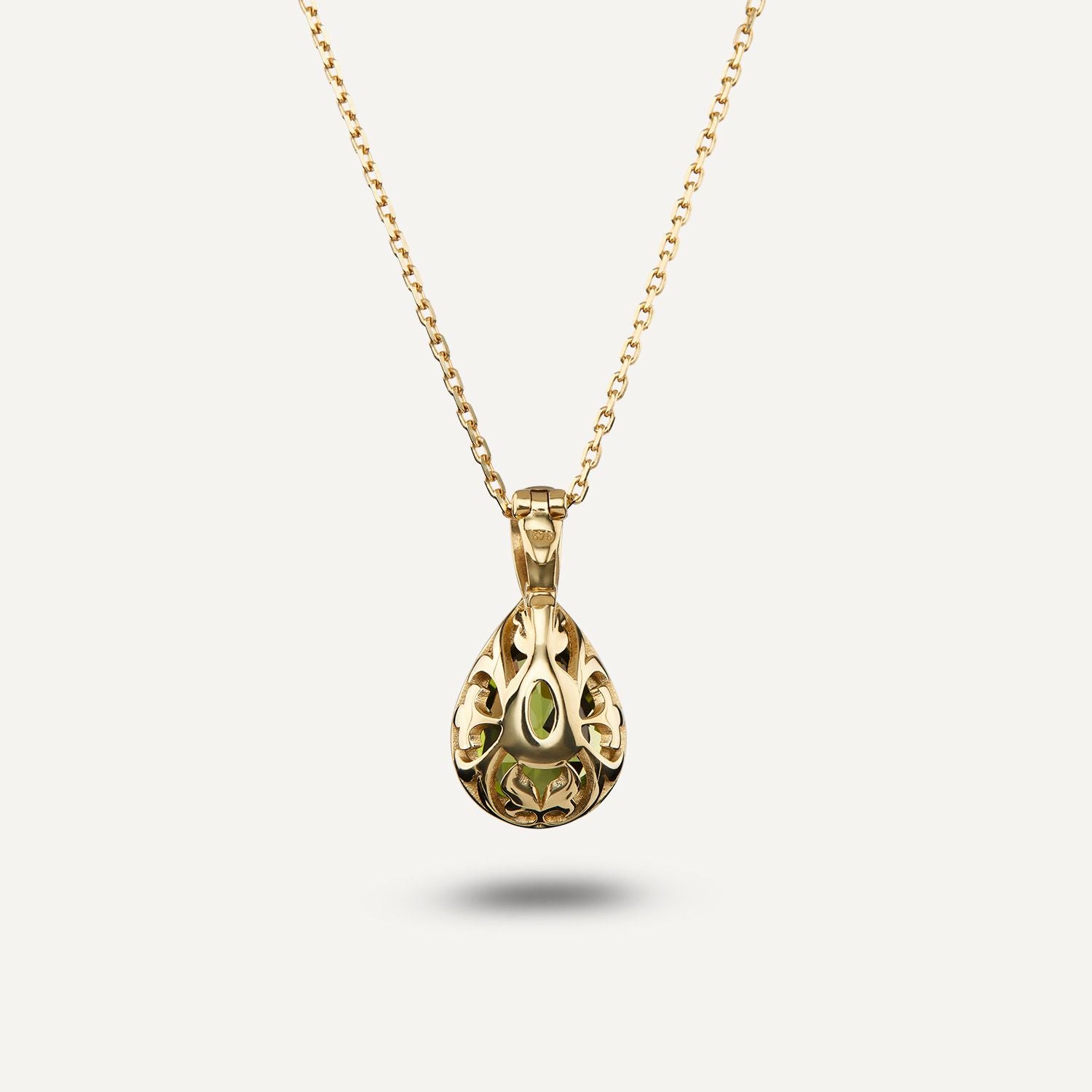 Clip-Anhänger Peridot ca. 3,10 ct Gelbgold