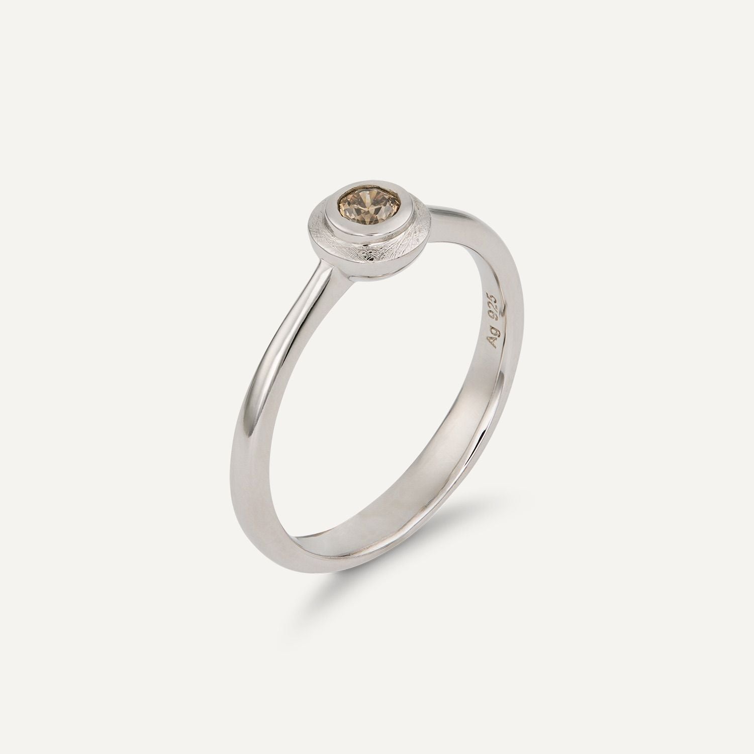 Ring Argyle Brillant ca. 0,15 ct Silber
