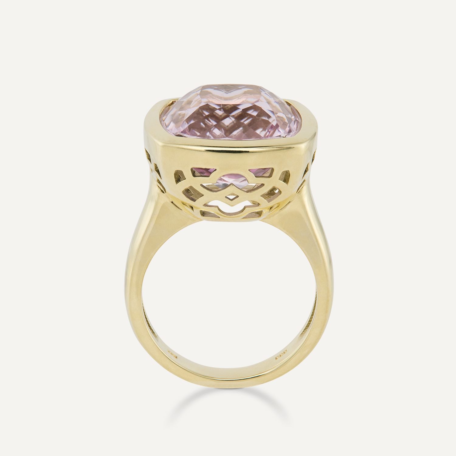 Ring Galileia Kunzit ca. 15,00 ct Gelbgold