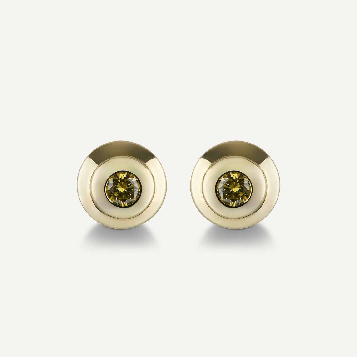 Ohrstecker gelber Brillant ca. 0,06 ct Gelbgold