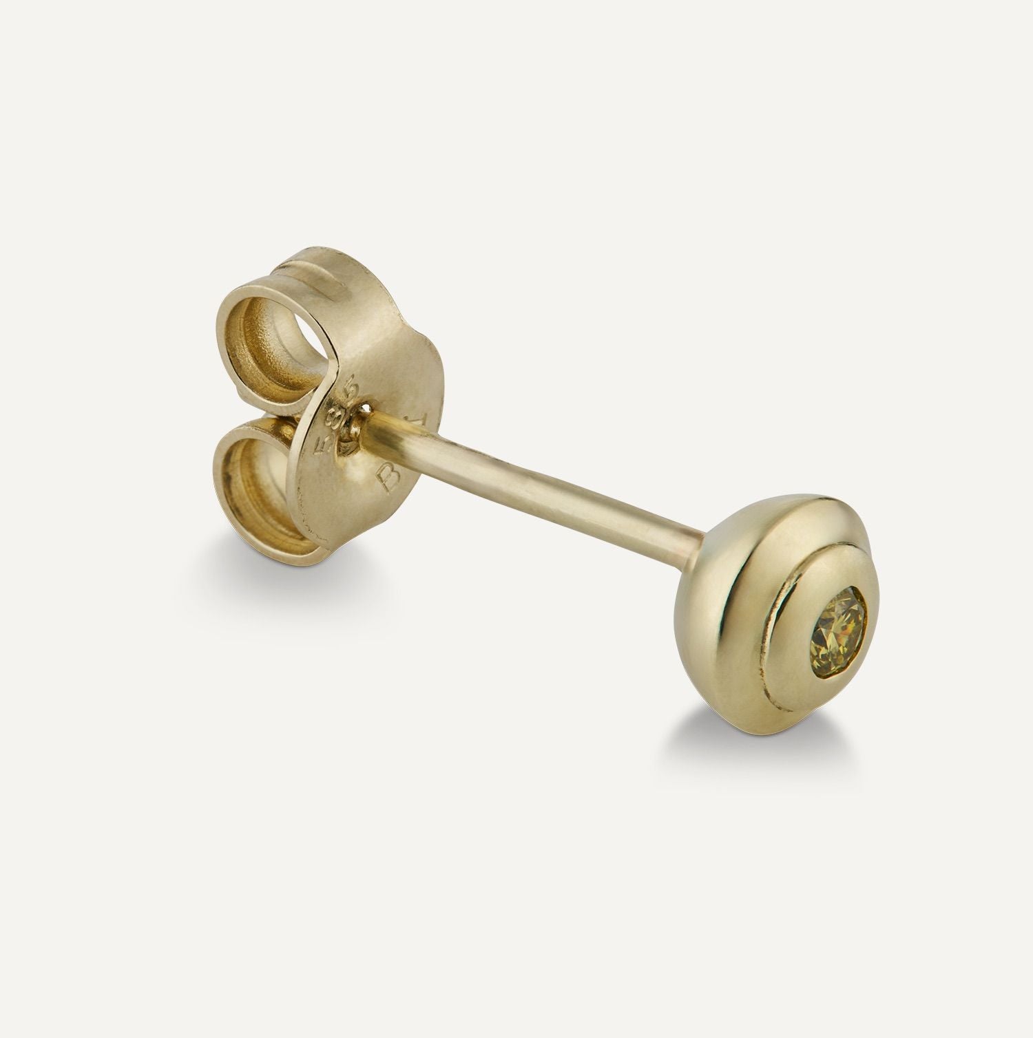 Ohrstecker gelber Brillant ca. 0,06 ct Gelbgold