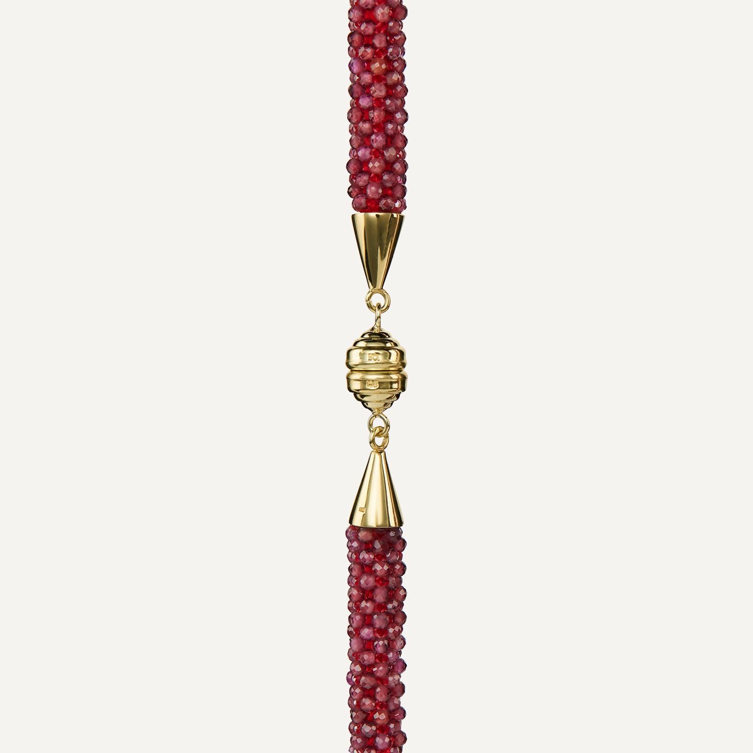 Collier Granat ca. 90,00 ct Gelbgold