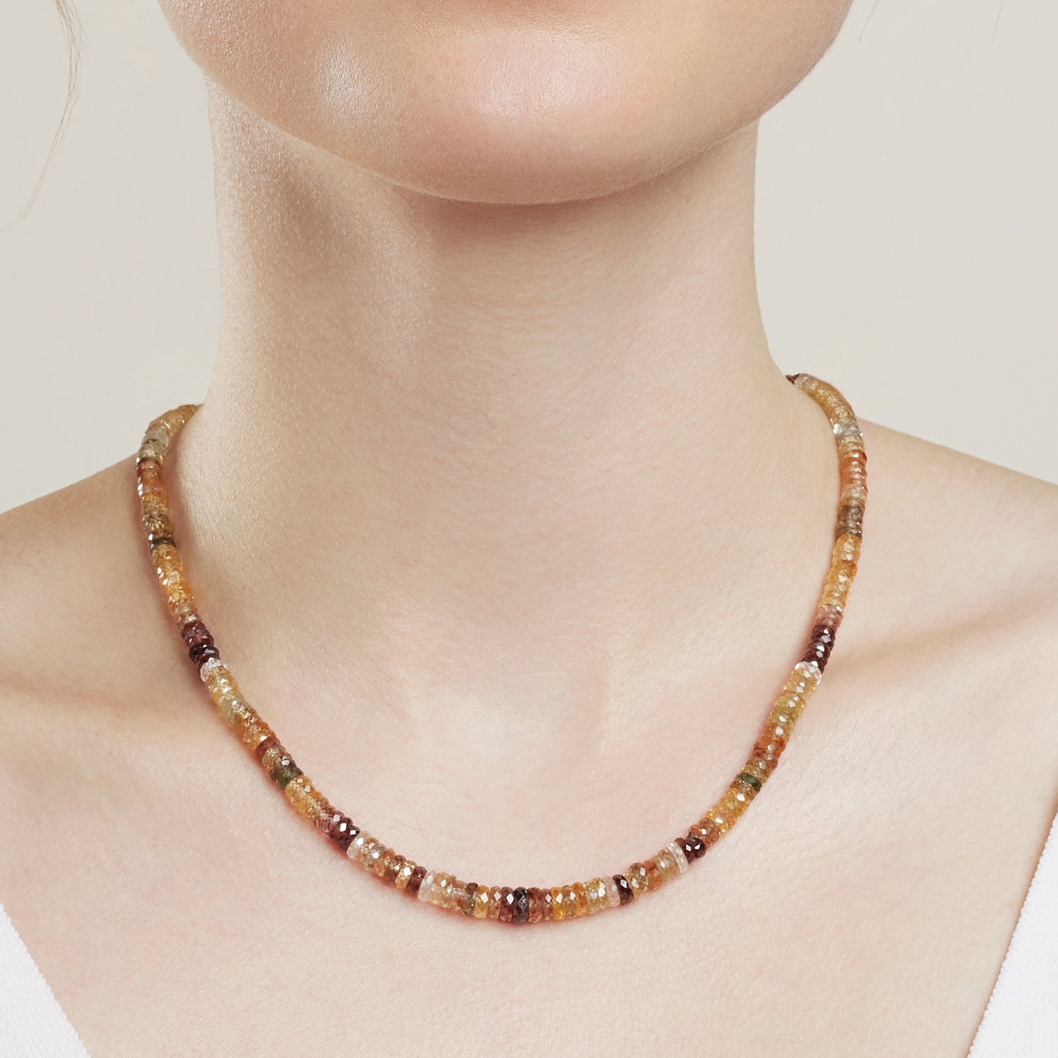 Collier Zirkon ca. 134,00 ct Gelbgold