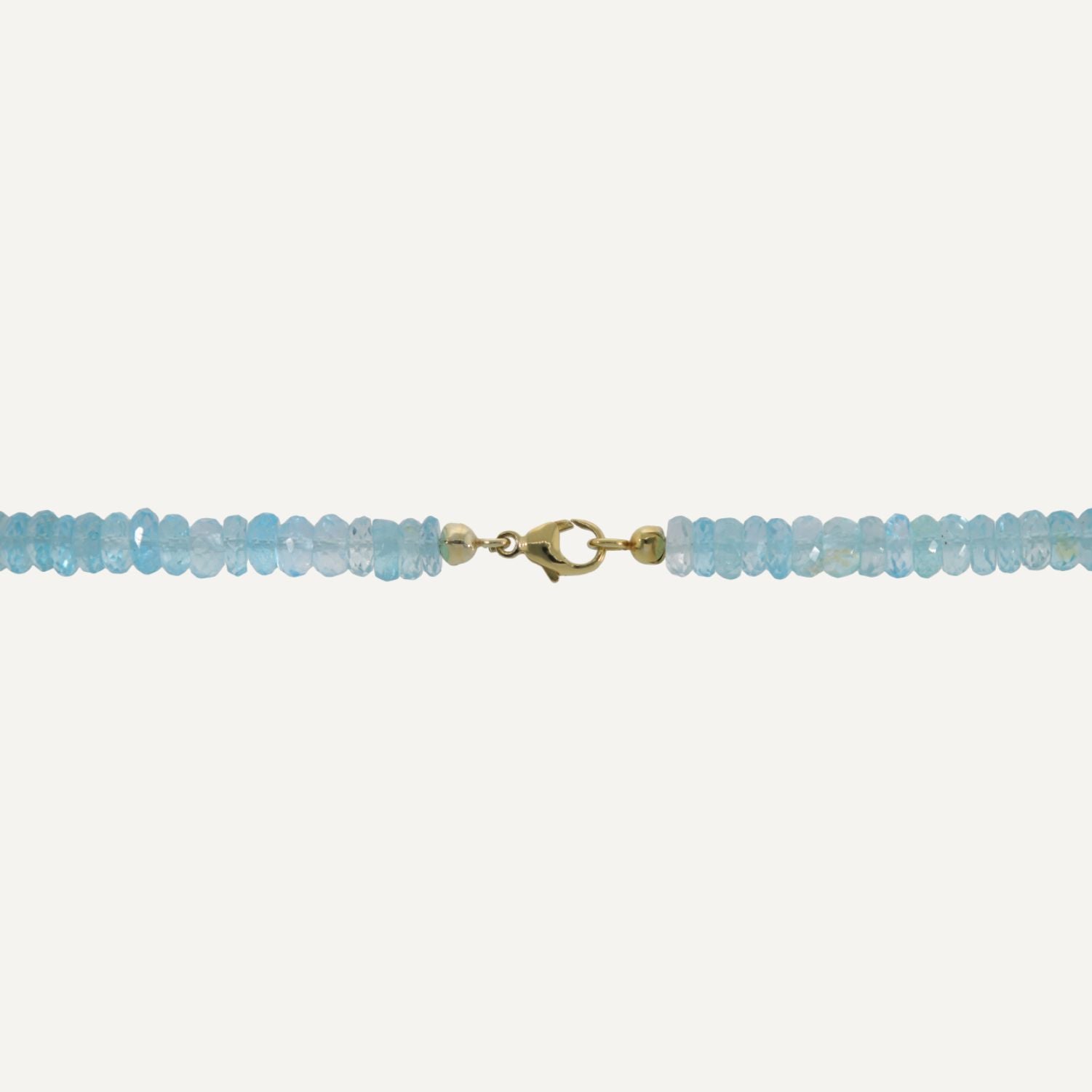 Collier Blautopas ca. 163,00 ct Gelbgold
