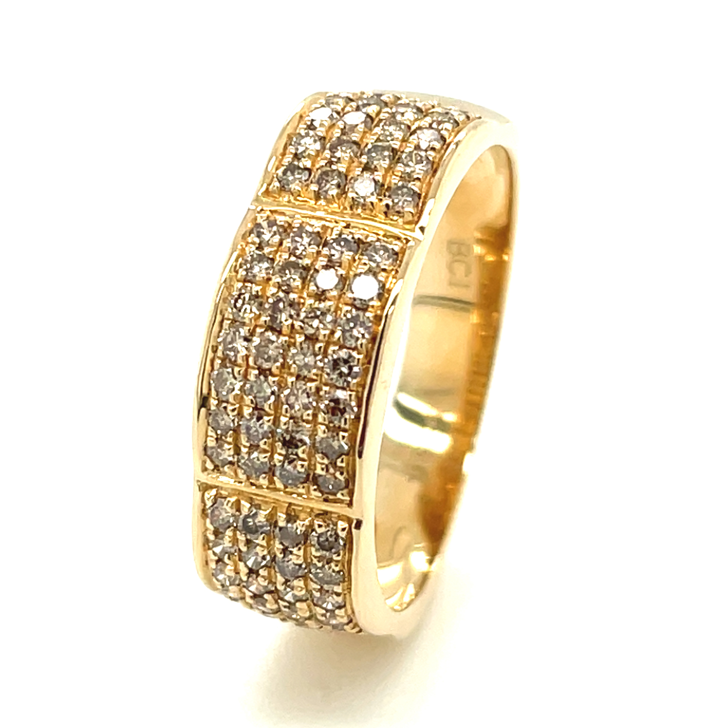 Brillant  champagner (TLB), ca. 0,532 ct. Edelstein, 585 Gelbgold Ring, Sogni d´oro Facettenreich