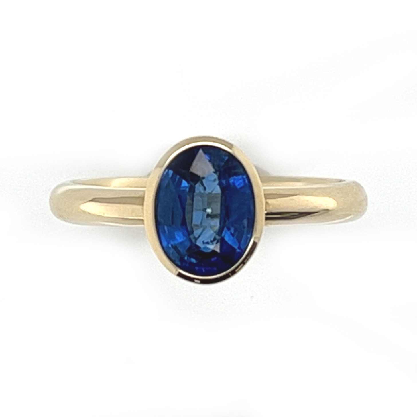  Kyanit, blau, Nepal, ca. 1,7 ct Edelstein Ring Gelbgold 375/000 Sogni d´oro 