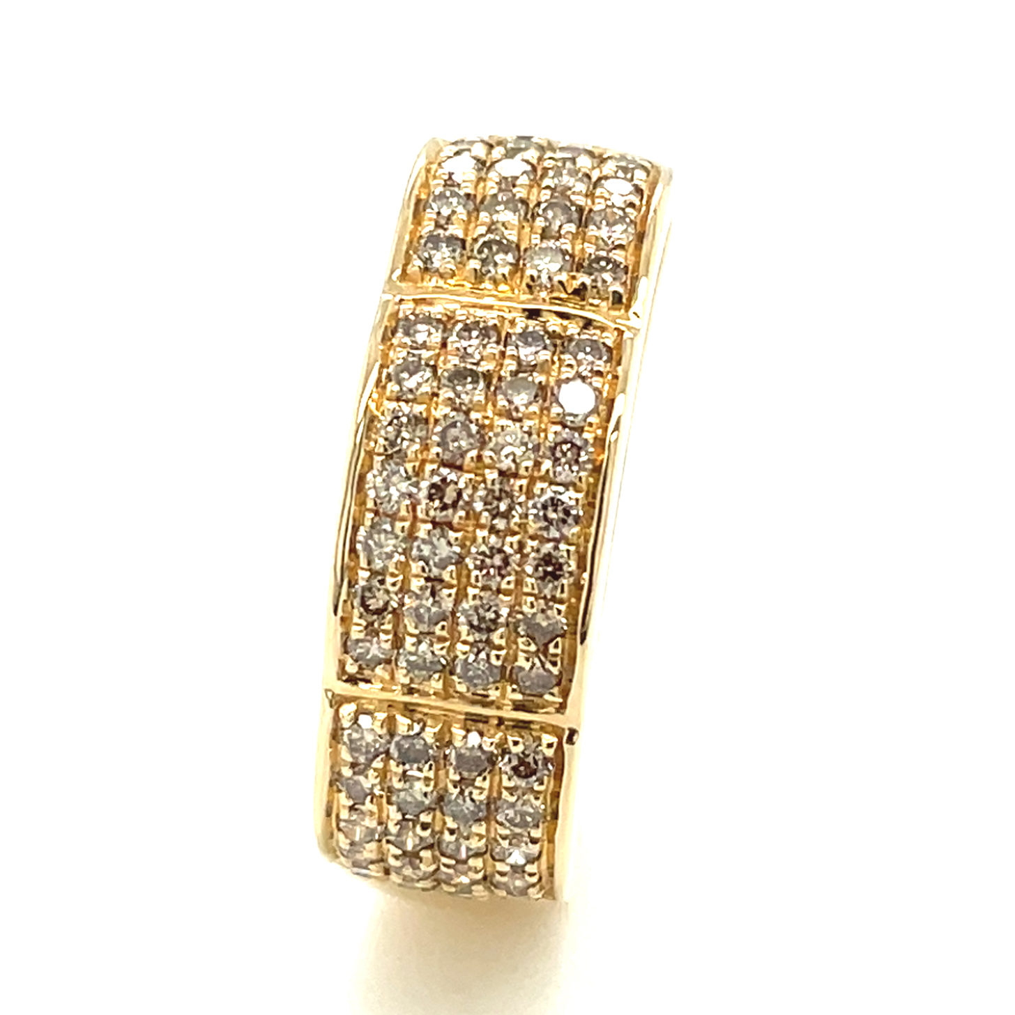 Brillant  champagner (TLB), ca. 0,532 ct. Edelstein, 585 Gelbgold Ring, Sogni d´oro Facettenreich
