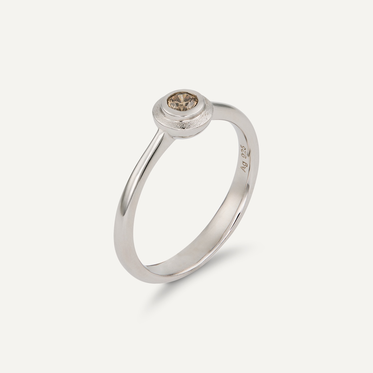 Ring Brillant ca. 0,150 ct. Silber 