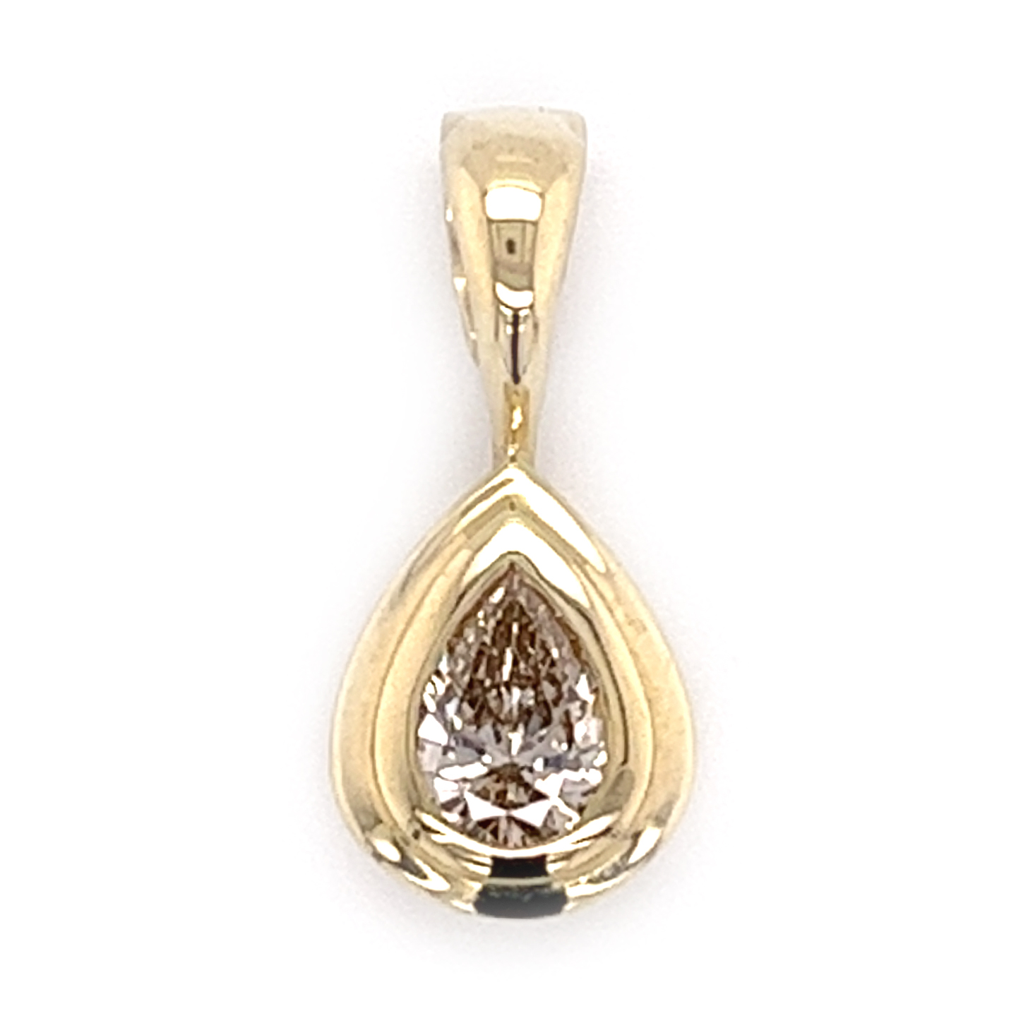 Diamant, champagner, 0,5 ct 585 Gelbgold Anhänger (Clip), Sogni d´oro | 37863