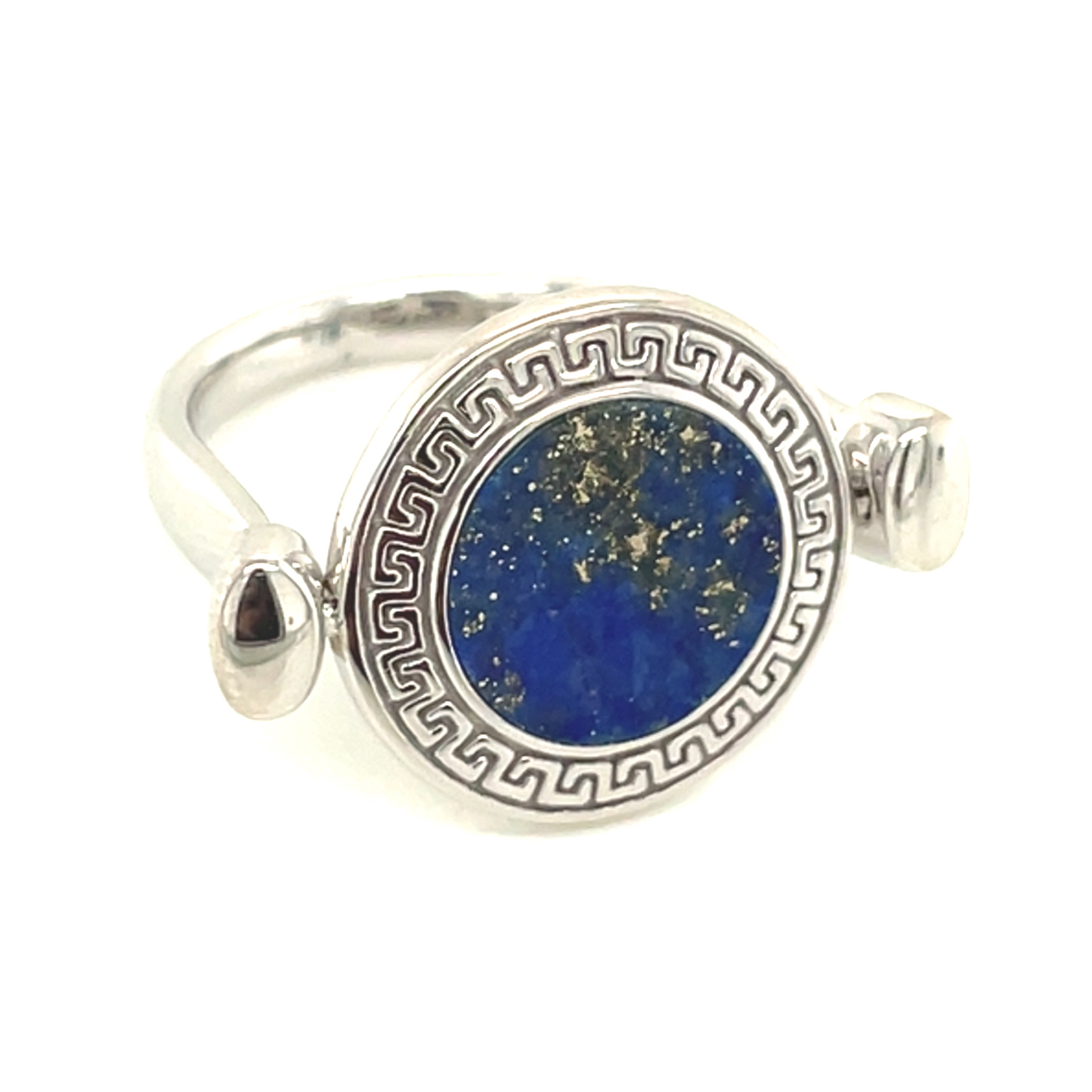 Lapis, blau, Scheibe glatt, ca. 1,200 ct. Edelstein Ring Silber 925/000 Sogni d´oro Silberzeit