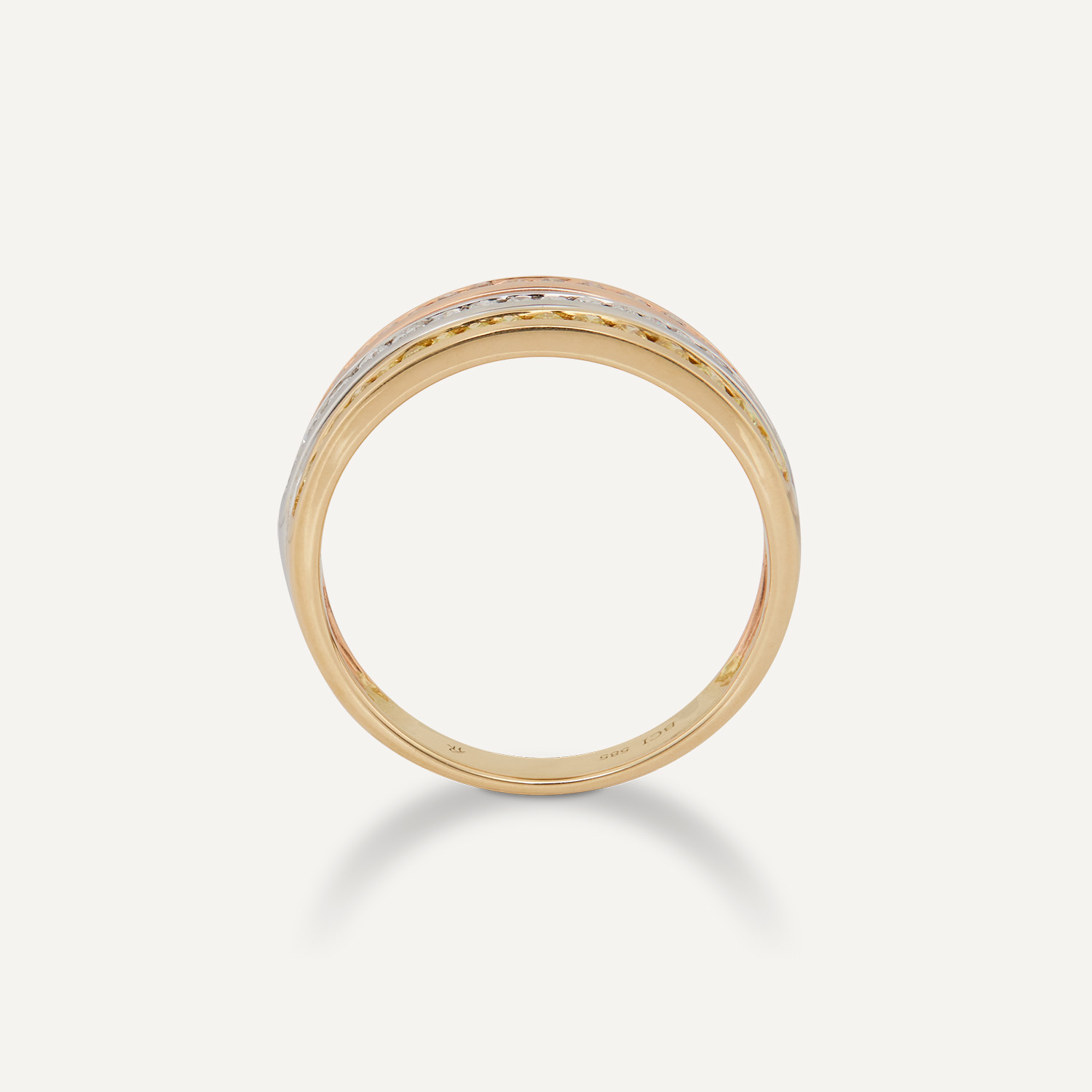 Ring Brillant ca. 0,76 ct Tricolor Gold